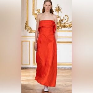 COS Strapless Red Evening Gown